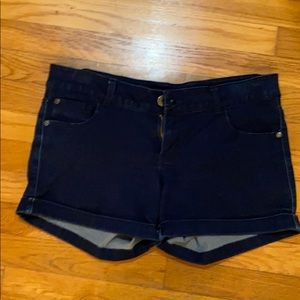 Dark blue jean shorts